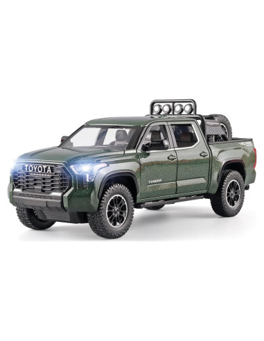 Camión de Juguete Tundra Verde 1/24 con Luz y Sonido