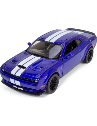 Modelo Diecast 1/24 Dodge Challenger SRT Hellcat Azul Motormax