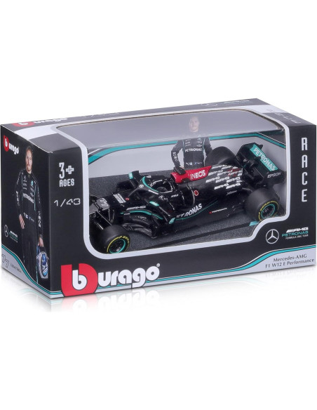 Modelo F1 Mercedes AMG W12 Valtteri Bottas 1:43 Bburago Modelo F1 Mercedes AMG W12 Valtteri Bottas 1:43 Bburago