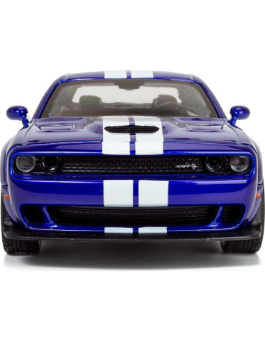 Modelo Diecast 1/24 Dodge Challenger SRT Hellcat Azul Motormax