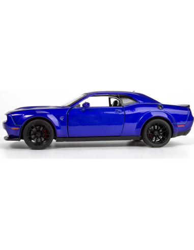 Modelo Diecast 1/24 Dodge Challenger SRT Hellcat Azul Motormax
