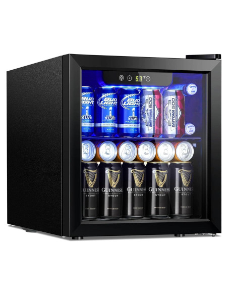 Mini Nevera LHRIVER 36.8L con Puerta de Vidrio, Compacta Mini Nevera LHRIVER 36.8L con Puerta de Vidrio, Compacta