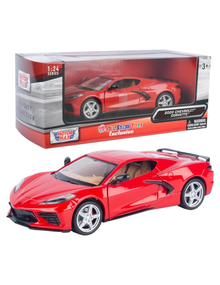 Modelo Diecast Chevrolet Corvette C8 Stingray 1/24 Motormax Rojo Modelo Diecast Chevrolet Corvette C8 Stingray 1/24 Motormax Rojo