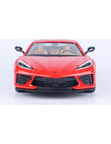 Modelo Diecast Chevrolet Corvette C8 Stingray 1/24 Motormax Rojo
