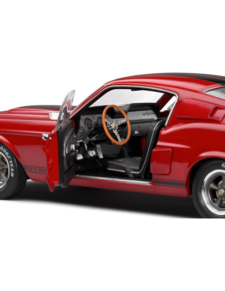 Coche de Modelo 1:18 Shelby GT500 Rojo 1967 Solido Coche de Modelo 1:18 Shelby GT500 Rojo 1967 Solido