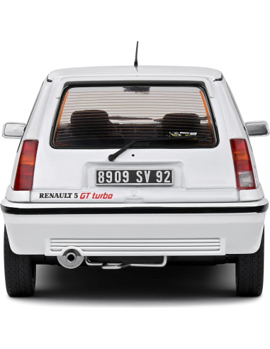 Coche Coleccionable Solido 1:18 Renault 5 GT Turbo 1989 Blanco