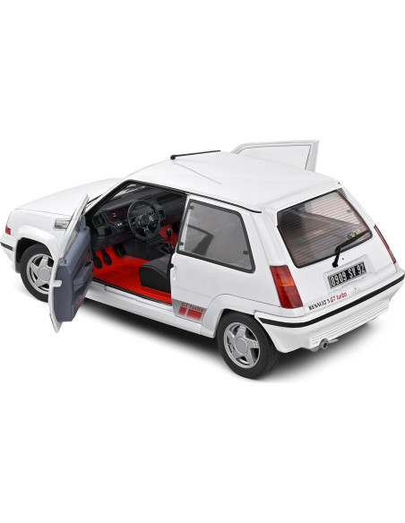 Coche Coleccionable Solido 1:18 Renault 5 GT Turbo 1989 Blanco Coche Coleccionable Solido 1:18 Renault 5 GT Turbo 1989 Blanco