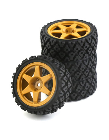 Neumáticos de Rally RC 1/10 Chanmoo 68mm 4 Pcs