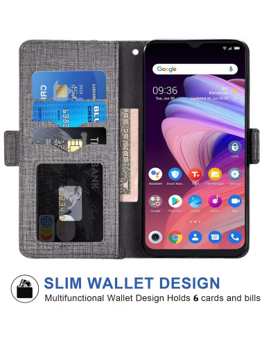 Funda Asuwish para TCL 10 SE con Protector de Pantalla y Soporte