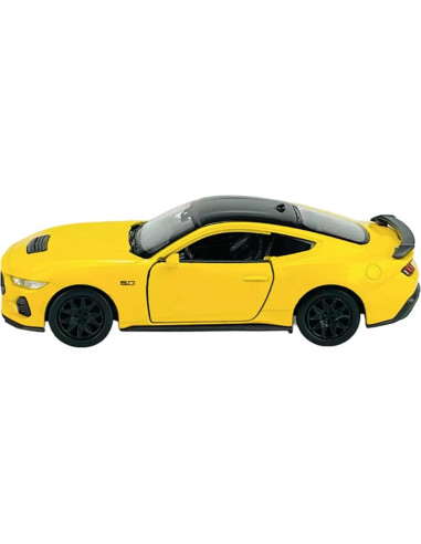 Modelo Diecast Ford Mustang GT 2024 Welly 1:24 Amarillo