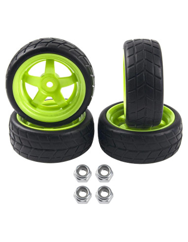 Ruedas de 5 radios HIRCQOO 66 mm para coches RC 1/10