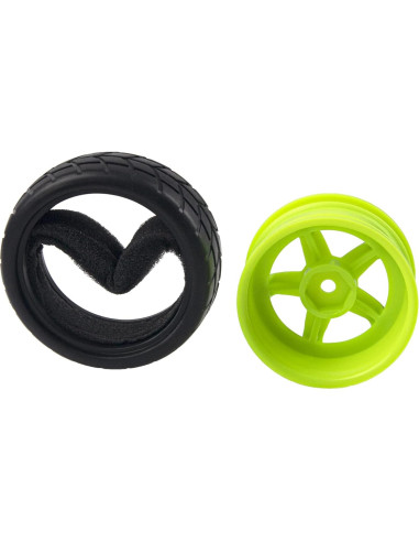 Ruedas de 5 radios HIRCQOO 66 mm para coches RC 1/10
