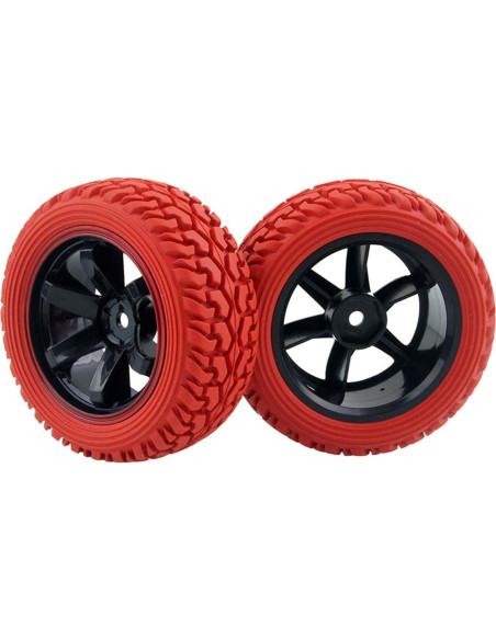 Llantas y Ruedas RC 1:10 LAFEINA 701A Caucho 75mm Rojo Llantas y Ruedas RC 1:10 LAFEINA 701A Caucho 75mm Rojo
