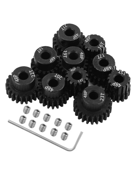 Engranaje Piñón de Acero Pothyes 48P 3.175mm 14T-23T para RC Engranaje Piñón de Acero Pothyes 48P 3.175mm 14T-23T para RC