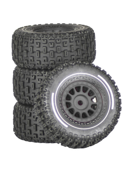 Neumáticos RC 1/14 pre-pegados RcThjia 6.5cm todoterreno Neumáticos RC 1/14 pre-pegados RcThjia 6.5cm todoterreno