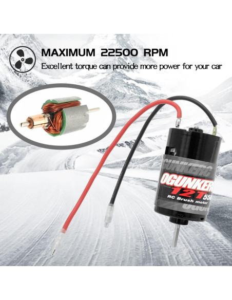 Motor OGUNKE RC 550 12T para Camión RC 1/10 - 22500 RPM Motor OGUNKE RC 550 12T para Camión RC 1/10 - 22500 RPM