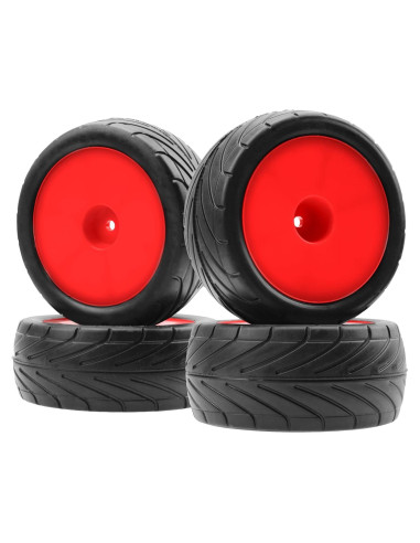 Paquete de 4 llantas de goma ShareGoo 85mm para buggy RC 1/10