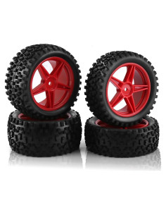 Juego de Neumáticos Off Road RC 1:10 Chanmoo 87mm 4PCS Rojo