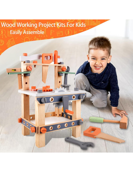Banco de herramientas de madera Varbertos para niños 2.86 kg Banco de herramientas de madera Varbertos para niños 2.86 kg