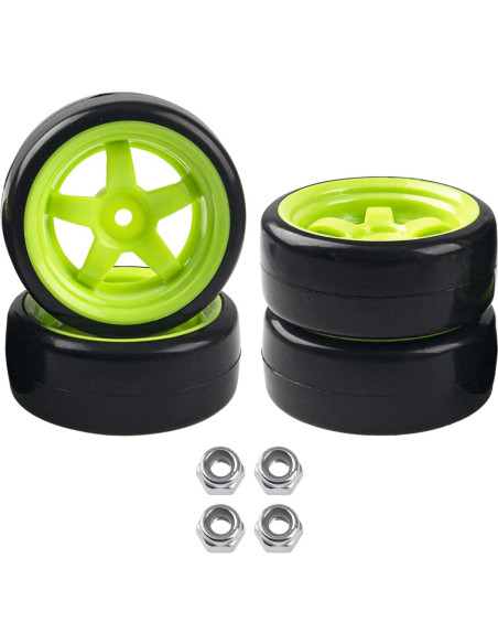 Ruedas de Plástico Duro 5 Rayos para Coche RC 1/10 HIRCQOO Ruedas de Plástico Duro 5 Rayos para Coche RC 1/10 HIRCQOO