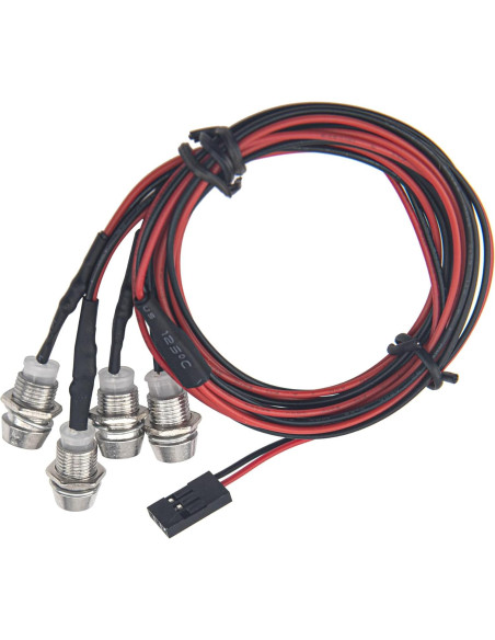 2 Faros LED HIRCQOO 4LED Azules para Coche RC 1/10 1/12 2 Faros LED HIRCQOO 4LED Azules para Coche RC 1/10 1/12
