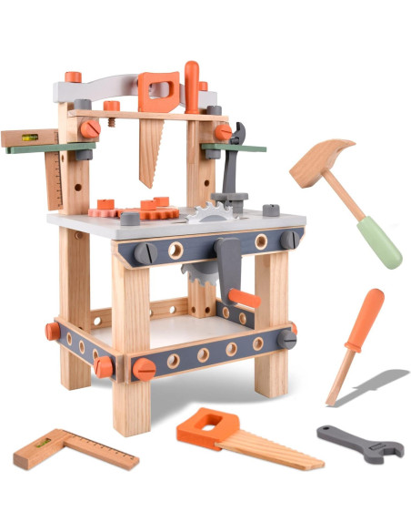 Banco de herramientas de madera Varbertos para niños 2.86 kg Banco de herramientas de madera Varbertos para niños 2.86 kg
