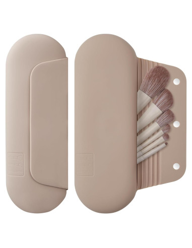 Soporte de Brochas de Maquillaje AGIKET Silicona Viaje 22.5cm