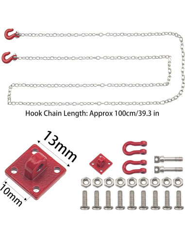 Gancho de Remolque de Metal con Cadena 1/10 RC HIRCQOO