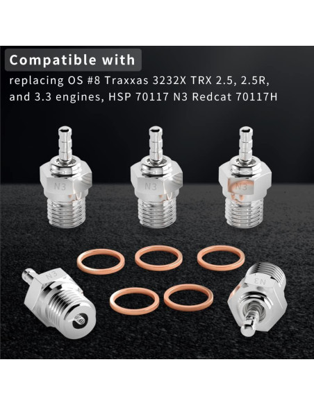 Enchufes de Encendido N3 GLOBACT para Motores Nitro - 5 Pcs Enchufes de Encendido N3 GLOBACT para Motores Nitro - 5 Pcs