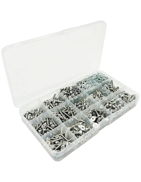 Kit de Tornillos RC 1010pcs Acero Inoxidable para Traxxas Axial Kit de Tornillos RC 1010pcs Acero Inoxidable para Traxxas Axial