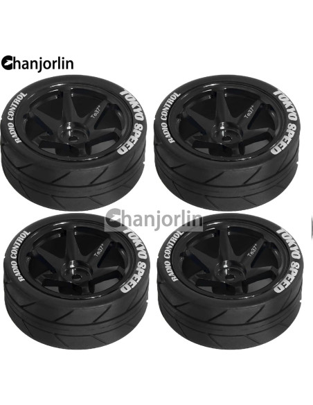 Neumáticos y Ruedas 1/10 RC Chanjorlin para Carretera 65mm Neumáticos y Ruedas 1/10 RC Chanjorlin para Carretera 65mm