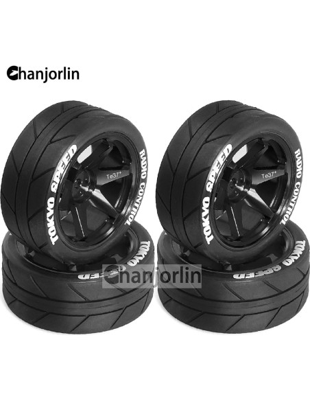 Neumáticos y Ruedas 1/10 RC Chanjorlin para Carretera 65mm Neumáticos y Ruedas 1/10 RC Chanjorlin para Carretera 65mm