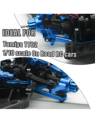 Kit de brazos de suspensión inferiores Tamiya TT02 1/10 aluminio