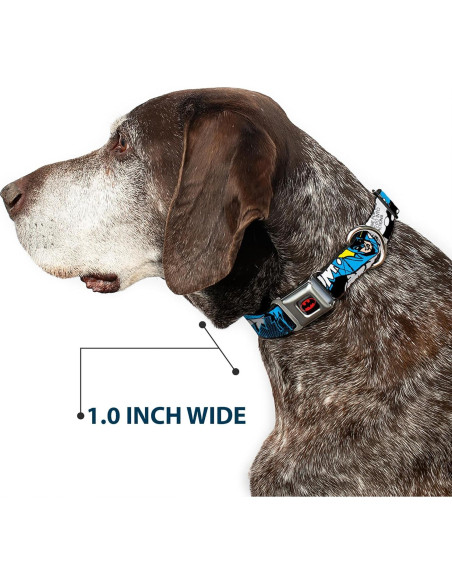Collar de Perro Buckle-Down Batman 2.54 cm Ajustable Pequeño Collar de Perro Buckle-Down Batman 2.54 cm Ajustable Pequeño