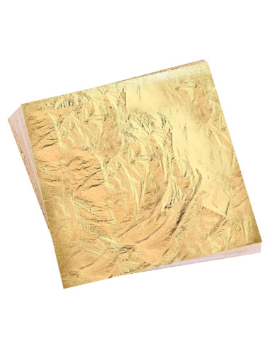 Hojas de Oro Imitación Verlimk 100pcs 14x14cm para Manualidades