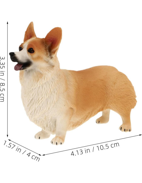 Figura de Corgi Galés IMIKEYA Miniatura Decorativa 10.5 cm Figura de Corgi Galés IMIKEYA Miniatura Decorativa 10.5 cm