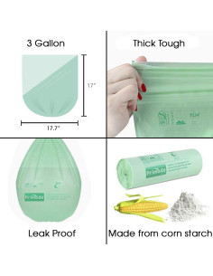 Bolsas Compostables Primode 3 Galones 100 Unidades Extra Gruesas 2