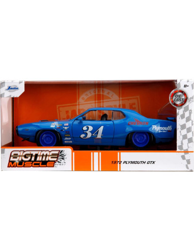 Auto de Colección Jada Toys 1972 Plymouth GTX 1:24 Azul