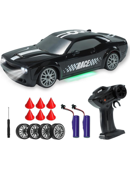 Coche de Drift RC SANCO 1:20 2.4G Doble Neumático LED 50min Coche de Drift RC SANCO 1:20 2.4G Doble Neumático LED 50min