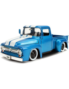 Coche de metal fundido Jada Toys 1956 Ford F-100 Azul/Blanco 2