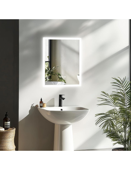 Espejo de Baño Iluminado LED LUVODI 50.8x40.6 cm Anti-vaho Espejo de Baño Iluminado LED LUVODI 50.8x40.6 cm Anti-vaho