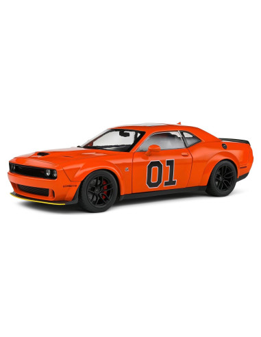 Modelo Die-Cast 1:18 Dodge Challenger SRT 2023 Naranja