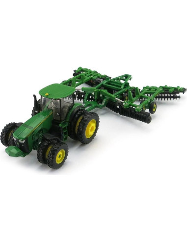 Tractor John Deere 8320R y Disco ERTL 1:64 Escala
