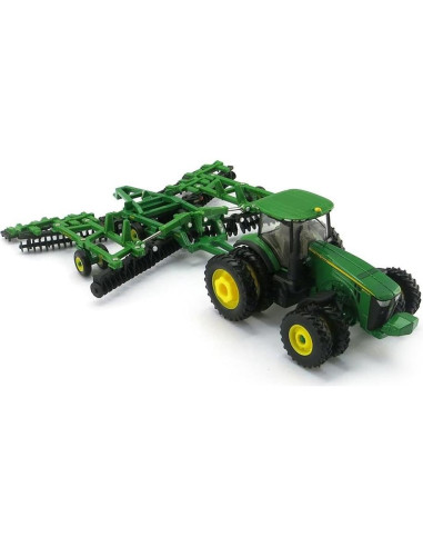 Tractor John Deere 8320R y Disco ERTL 1:64 Escala