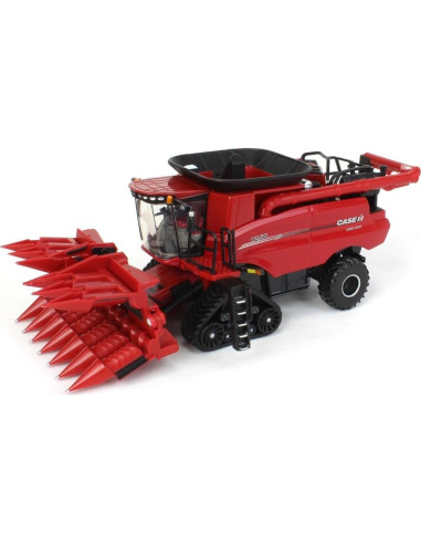 Combine de Oruga ERTL Case IH 7250 1/64 con Cabezas de Maíz y Grano