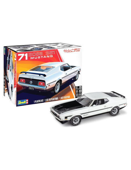Kit de Modelo Ford Mustang Boss 351 1971 Revell 1:25 Kit de Modelo Ford Mustang Boss 351 1971 Revell 1:25