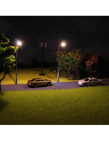 Coches Modelo Iluminados LED Evemodel 1:87 Escala HO - 8 Piezas