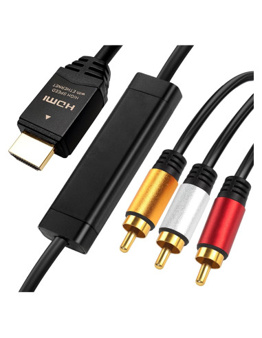 Cable HDMI a RCA 3M LJ H3RCAAL Adaptador AV 1080P