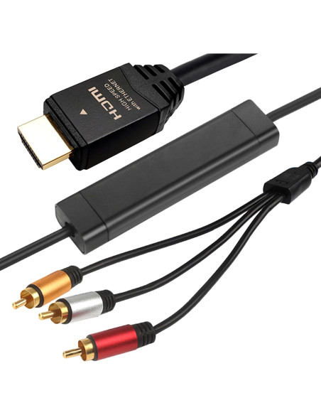 Cable HDMI a RCA 3M LJ H3RCAAL Adaptador AV 1080P Cable HDMI a RCA 3M LJ H3RCAAL Adaptador AV 1080P