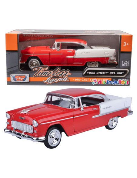 Chevy Bel-Air 1955 Escala 1:24 Rojo Metal Chevrolet Chevy Bel-Air 1955 Escala 1:24 Rojo Metal Chevrolet